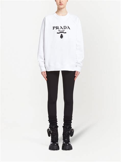 prada rad sweatshirt|prada sweatshirt women's.